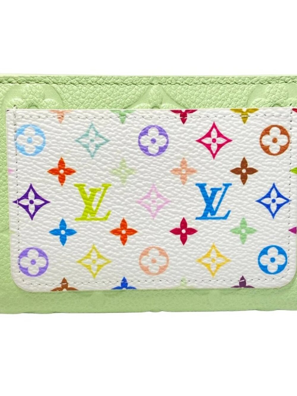LOUIS VUITTON LV x TM Porte Foyle Clair M13619 green tea Monogram Empreinte